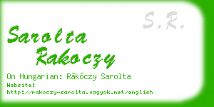 sarolta rakoczy business card